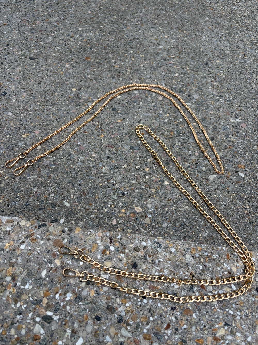 Gold Chain Bag Strap | 2 interchangeable Purse Chains